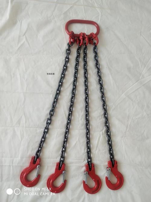 g80锰钢链条吊索具起重吊钩双腿四腿起重吊具行车吊车锁具吊链 5吨1米
